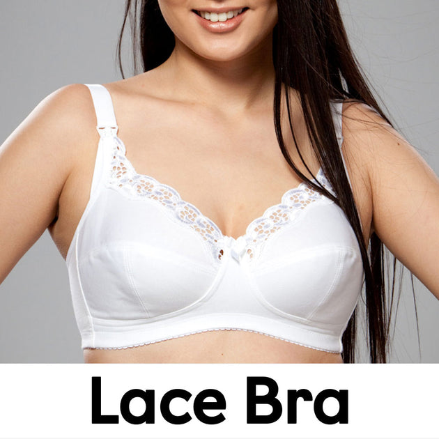 Classic Cotton Half Net Lace Bra - White - Buy Bra, Nightwears , Panties in  Pakistan