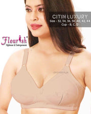 Citin Luxury - Flourish - White - Non Padded & Non Wired Cotton Bra