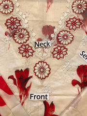 Iznik Lawn Collection – Unstitched 3-Piece Embroidered Chikan Kari Suit