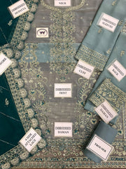 Asim Jofa Makhmali Collection – Unstitched Luxury Chiffon Embroidered 3-Piece Suit
