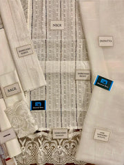 Ayeza Khan Chikankari Luxury Lawn Suit – Heavy Embroidered Schiffli Cutwork Design