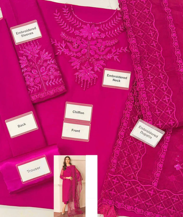 Baroque Unstitched Luxury Chiffon Suit