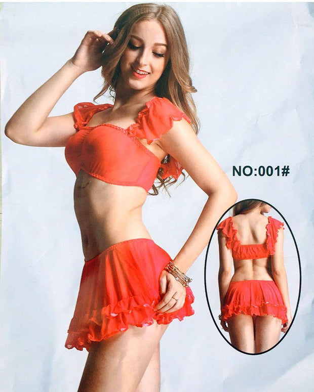 Red Babydoll Sexy Nighty - 001 - Nighty - diKHAWA Online Shopping in Pakistan