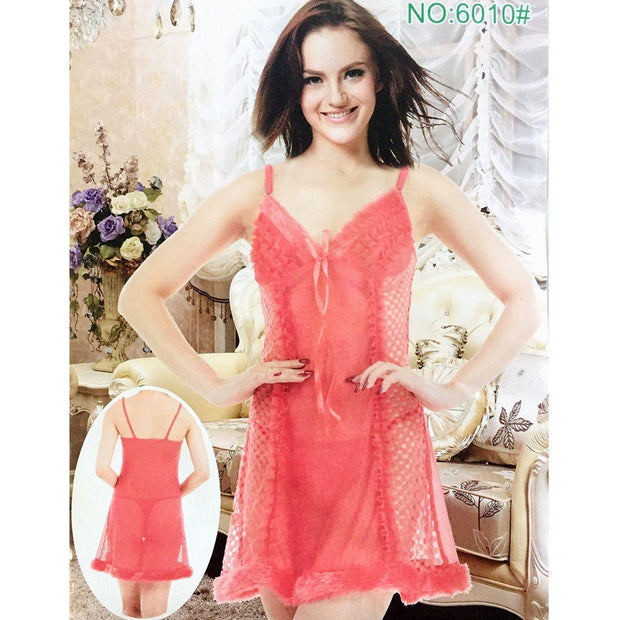 Sexy Net Lingerie Nightwear - 6010 - Nighty - diKHAWA Online Shopping in Pakistan