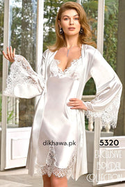 Nurteks - Exclusive Bridal Wedding Honeymoon 2Pc Designer Nighty Set 5320 - Turkish Brand
