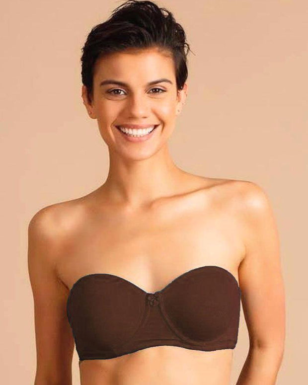 Brown Pushup Bra - Massage Form Bra with Removable Straps - Underwired Single Padded Bra - Bras - diKHAWA Online Shopping in Pakistan