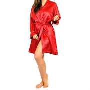 Red Satin Short Night Gown - Ladies Gown - diKHAWA Online Shopping in Pakistan