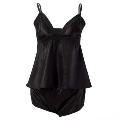 BLACK SHORT LINGERIE CHEMISE - Cami Set - diKHAWA Online Shopping in Pakistan