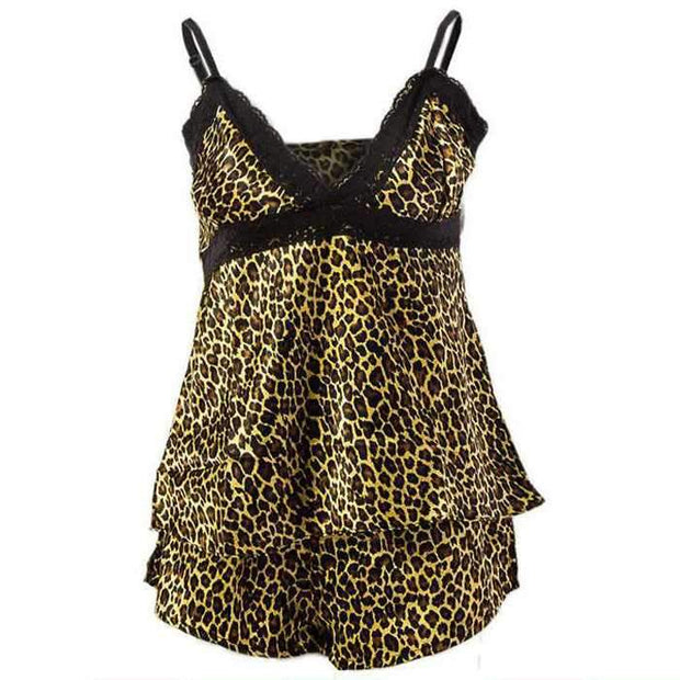 TIGER PRINTED SHORT LINGERIE CHEMISE - Cami Set - diKHAWA Online Shopping in Pakistan