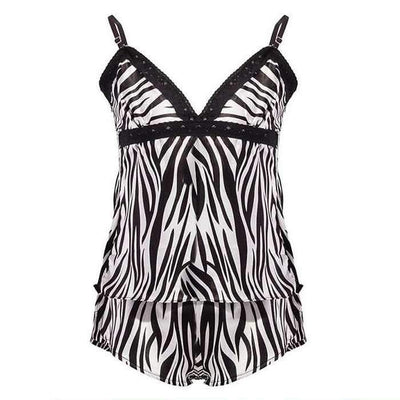 ZEBRA PRINTED SHORT LINGERIE CHEMISE - Cami Set - diKHAWA Online Shopping in Pakistan