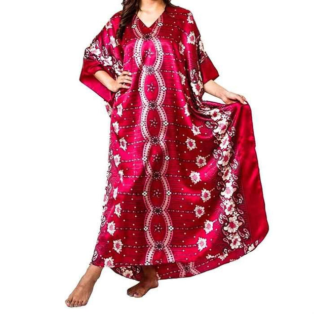 BURGUNDY KAFTAN BY VALERIE - Kaftan - diKHAWA Online Shopping in Pakistan