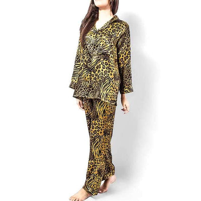 Valeria Printed Two Pcs Night Suit - Ladies Nightdress - diKHAWA Online Shopping in Pakistan