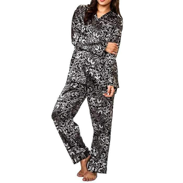 Valeria Printed Two Pcs Night Suit - Ladies Nightdress - diKHAWA Online Shopping in Pakistan