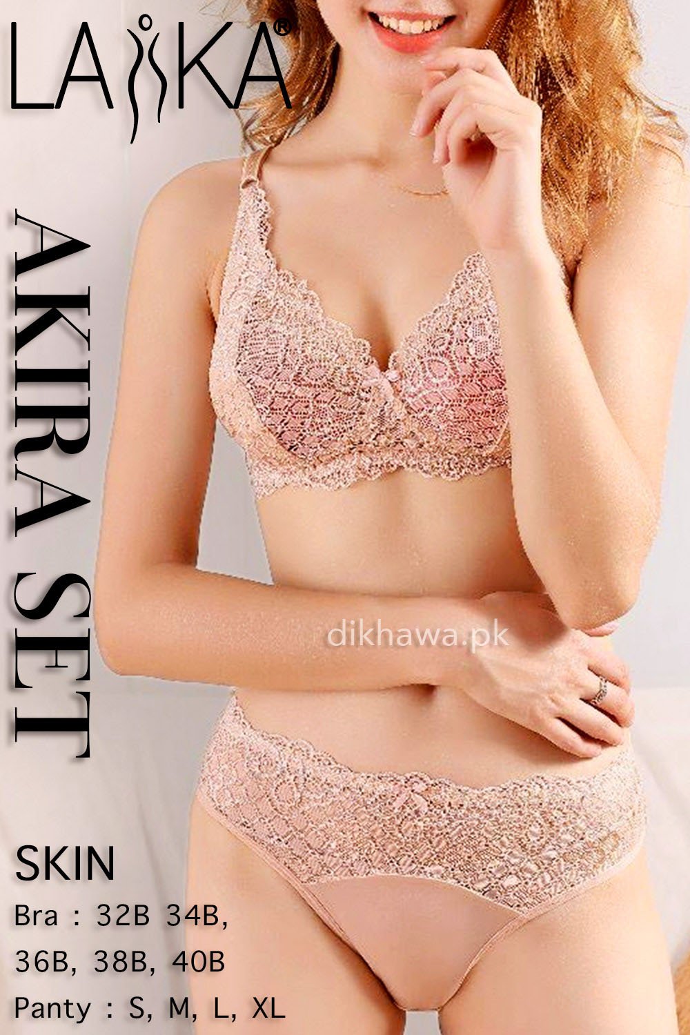 Laika - Akira Set - Skin Bridal Bra Panty Sets - Non Padded Non Wired ...