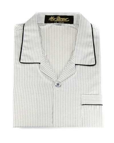 Mens Wedding Nightdress - Striped Design Nightwear By Hy-Brow Plus High Classic