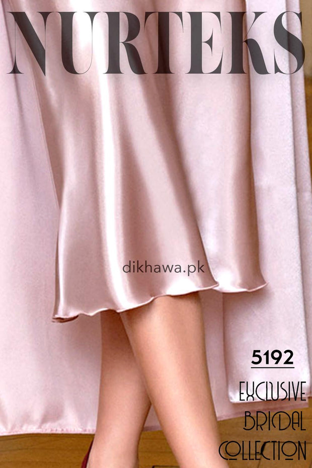 Nurteks - Exclusive Bridal Wedding Honeymoon 2Pc Long Nighty Set with Robe 5192 - Turkish Brand