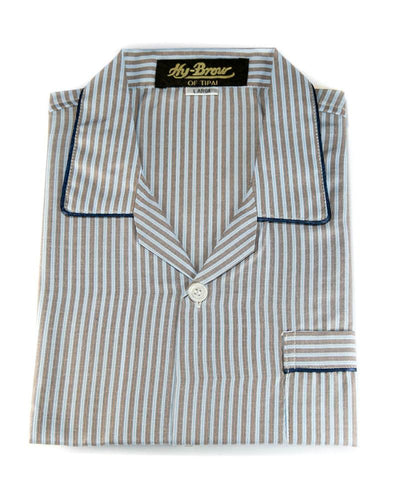 Mens Wedding Nightdress - Striped Design Nightwear By Hy-Brow Plus High Classic