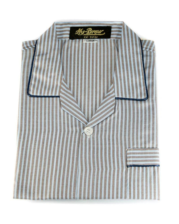 Mens Wedding Nightdress - Striped Design Nightwear By Hy-Brow Plus High Classic