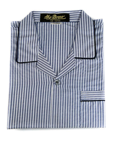 Mens Wedding Nightdress - Striped Design Nightwear By Hy-Brow Plus High Classic