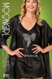 Moongirl - Exclusive Bridal 2Pc Short Nighty Wedding Honeymoon Nighty Set 051 - Turkish Brand