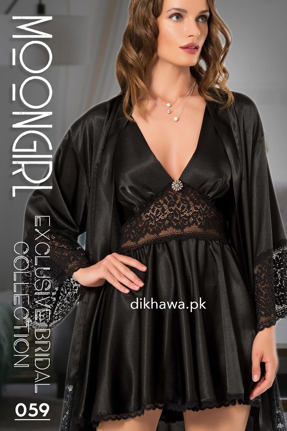 Moongirl Exclusive Bridal 2Pc Short Nighty Wedding Honeymoon Nighty Set 059 Turkish Brand Online Shopping in Pakistan Online Shopping in Pakistan NIGHTYnight