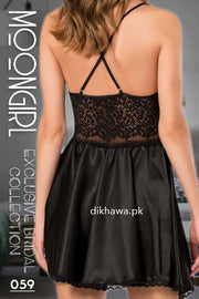 Moongirl - Exclusive Bridal 2Pc Short Nighty Wedding Honeymoon Nighty Set 059 - Turkish Brand