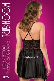 Moongirl - Exclusive Bridal 2Pc Short Nighty Wedding Honeymoon Nighty Set 059 - Turkish Brand