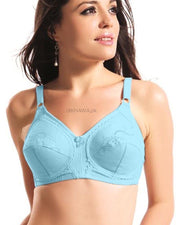 Citin Bra - Flourish - Sky Blue Bra - Non Padded & Non Wired Bra - Minimizer Bra