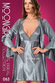 Moongirl - Exclusive Bridal 2Pc Short Nighty Wedding Honeymoon Nighty Set 063 - Turkish Brand