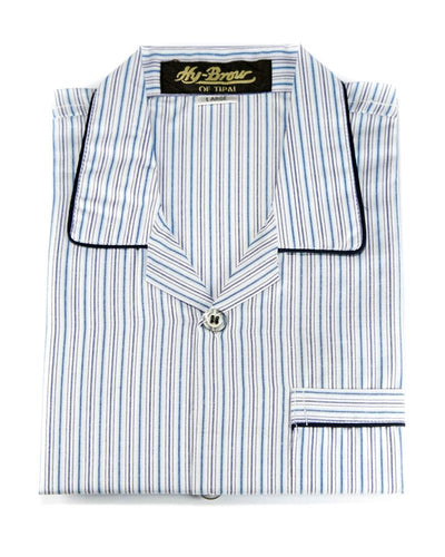 Mens Wedding Nightdress - Striped Design Nightwear By Hy-Brow Plus High Classic
