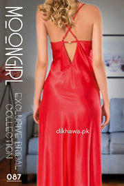 Moongirl - Exclusive Bridal 2Pc Long Nighty Set with Robe - Wedding Nighty Set 087 - Turkish Brand