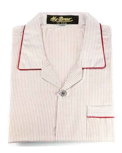 Mens Wedding Nightdress - Striped Design Nightwear By Hy-Brow Plus High Classic