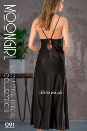 Moongirl - Exclusive Bridal 2Pc Long Nighty Set with Robe - Wedding Nighty Set 091 - Turkish Brand