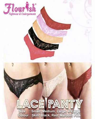 Lace Panty - Flourish Panty - Net See Through Panty