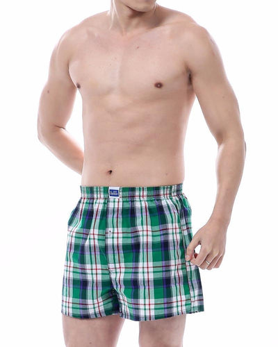 Pack of 2 - Mens Boxer Shorts - Woven Cotton Boxers