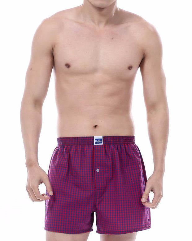 Pack of 2 - Mens Boxer Shorts - Woven Cotton Boxers