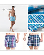 Pack of 2 - Mens Boxer Shorts - Woven Cotton Boxers