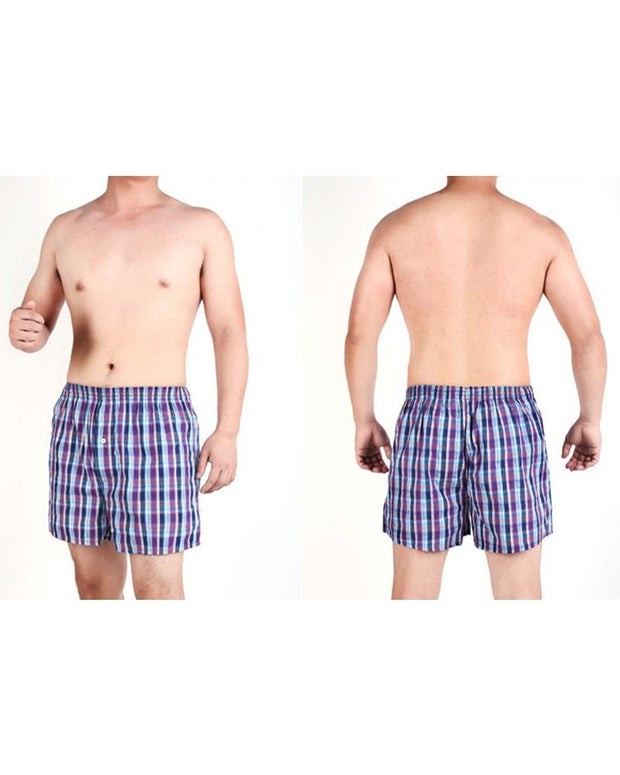 Pack of 2 - Mens Boxer Shorts - Woven Cotton Boxers