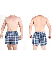 Pack of 2 - Mens Boxer Shorts - Woven Cotton Boxers