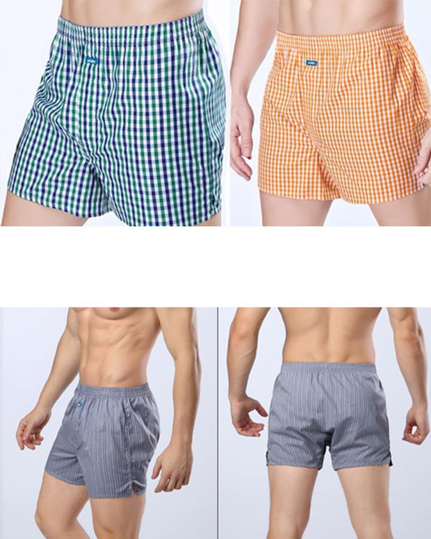 Pack of 2 - Mens Boxer Shorts - Woven Cotton Boxers