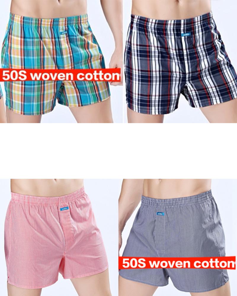 Long cotton boxer shorts best sale