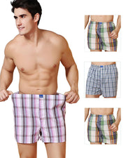 Pack of 2 - Mens Boxer Shorts - Woven Cotton Boxers