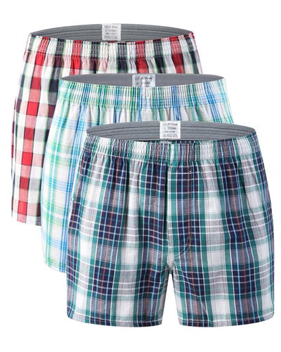 Pack of 2 - Mens Boxer Shorts - Woven Cotton Boxers