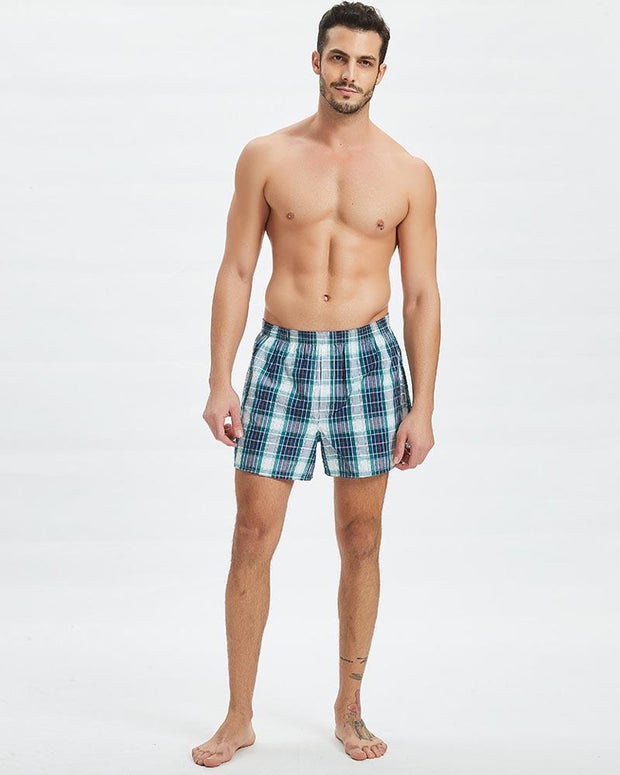 Pack of 2 - Mens Boxer Shorts - Woven Cotton Boxers