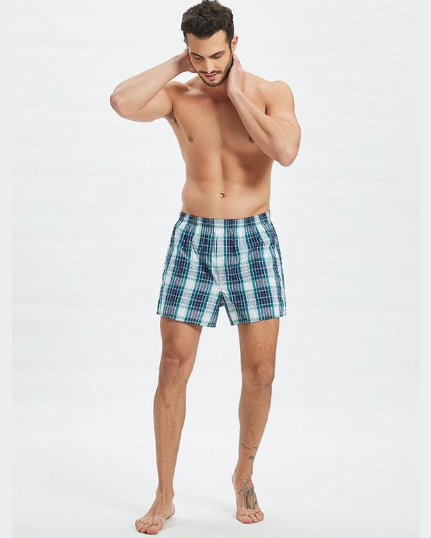 Pack of 2 - Mens Boxer Shorts - Woven Cotton Boxers