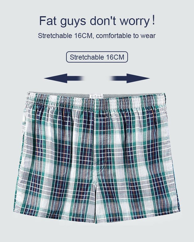 Pack of 2 - Mens Boxer Shorts - Woven Cotton Boxers