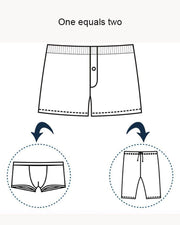 Pack of 2 - Mens Boxer Shorts - Woven Cotton Boxers