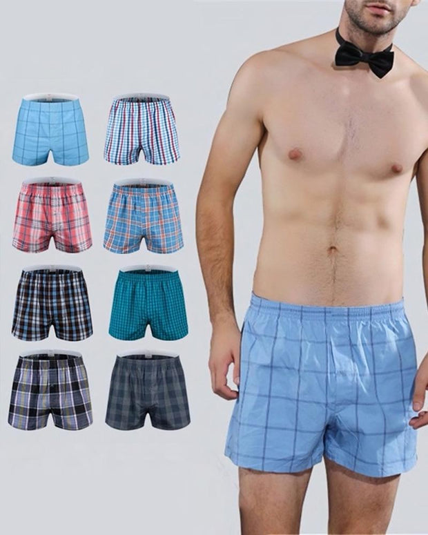 Pack of 2 - Mens Boxer Shorts - Woven Cotton Boxers