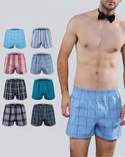 Pack of 2 - Mens Boxer Shorts - Woven Cotton Boxers