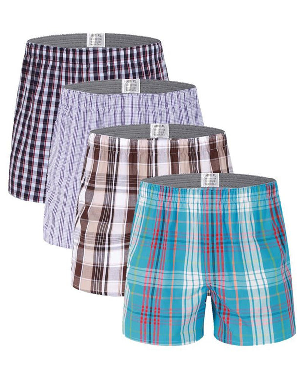 Pack of 2 - Mens Boxer Shorts - Woven Cotton Boxers